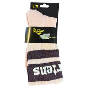 DR MARTENS ATHLETIC SOCK CHALK PINK LOGO SOCK size S/M